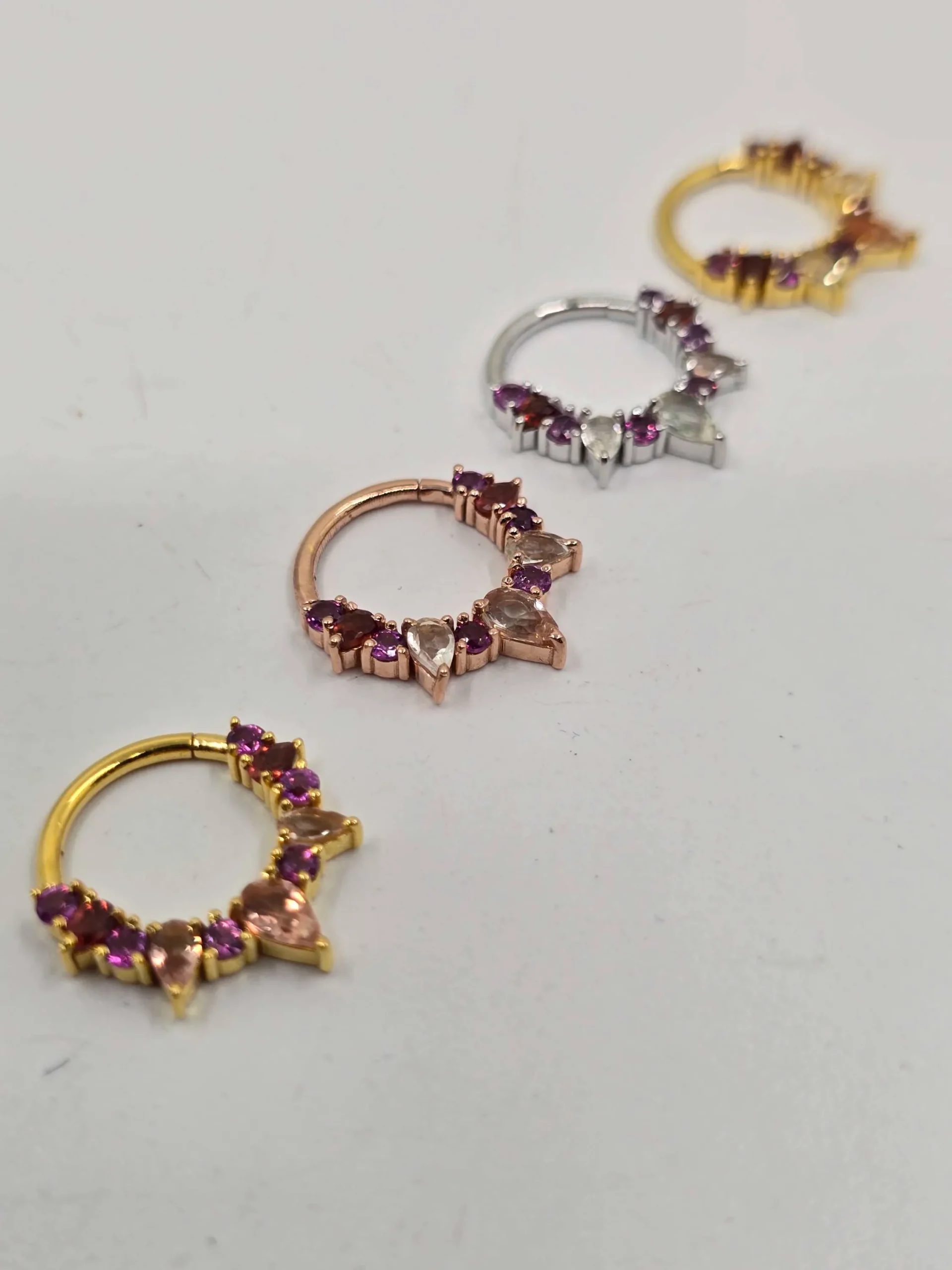 Septum Rings - body jewelry with Oregon Stone - RoseGemShop