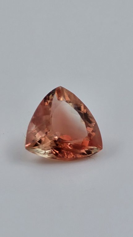 2.35ct Trillion Cut Red Oregon Sunstone with Copper Schiller – 9.25mm Natural Gemstone