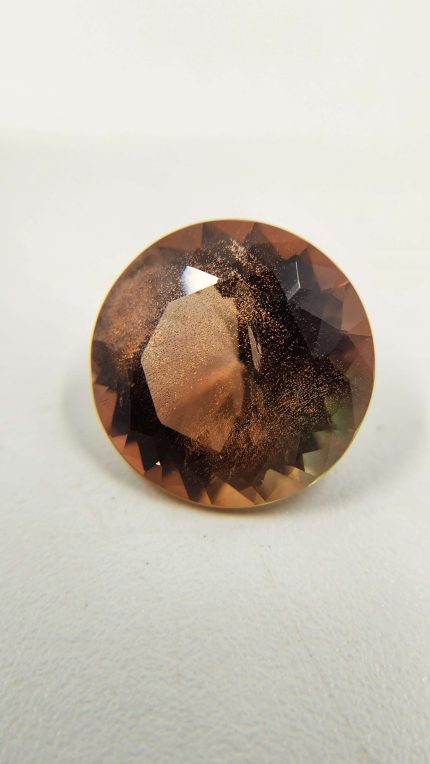 Bi-color Oregon Sunstone dark peach and green 9.8ct